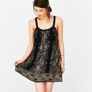 Urban Outfitters Ecote Black and Gold Shift Dress